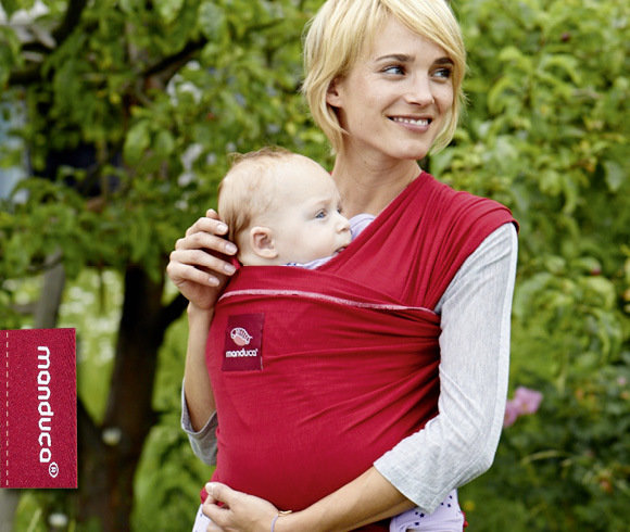 Authentic Manduca  Sling Baby Carrier - Chili Red | German Brand. Made in Turkey.