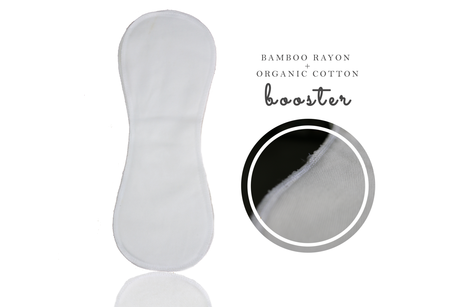 YEAR-END SALES. Evolution Bamboo Rayon Organic Cotton Booster (Fits Grovia) &amp; other diaper brands perfectly well. Size: L 12&quot; x 5&quot; W. Pack of 6pcs.