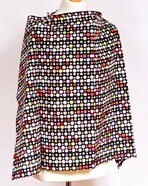 EVERYDAY SALE. Tiny Tapir Nursing Cover - Bright Multi Spots. FREE 2x Teething bling.