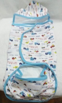 EVERYDAY PROMO. TinyTapir Swaddles Wrap with Hoody for Baby Boys (Blue).