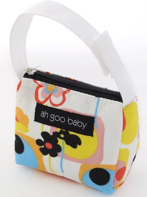 Ah Goo Baby Pacifier Teether Small Tote Bag - Poppy.