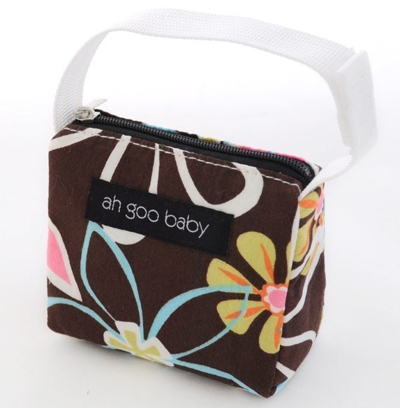Ah Goo Baby Pacifier Teether Small Tote Bag - Retro Daisy.