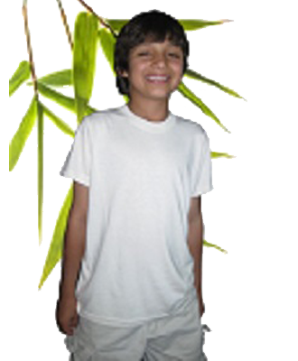 EVERYDAY SALE. Bambu Dru/Onno - Organic Bamboo Cotton Boy's Short Sleeved Tee. Round neck.