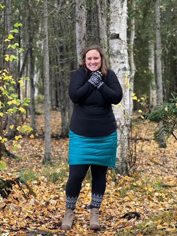 Skhoop Short Down Skirt | Green Dusk