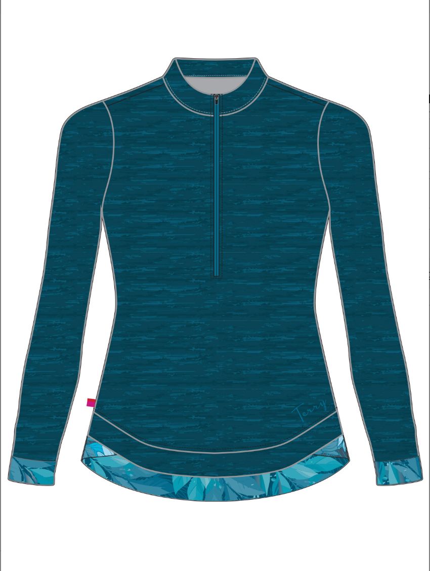 Terry Tulip Jersey | Heather Azure