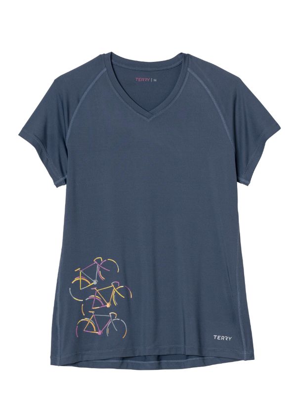 Terry Tech V Tee | Indigo