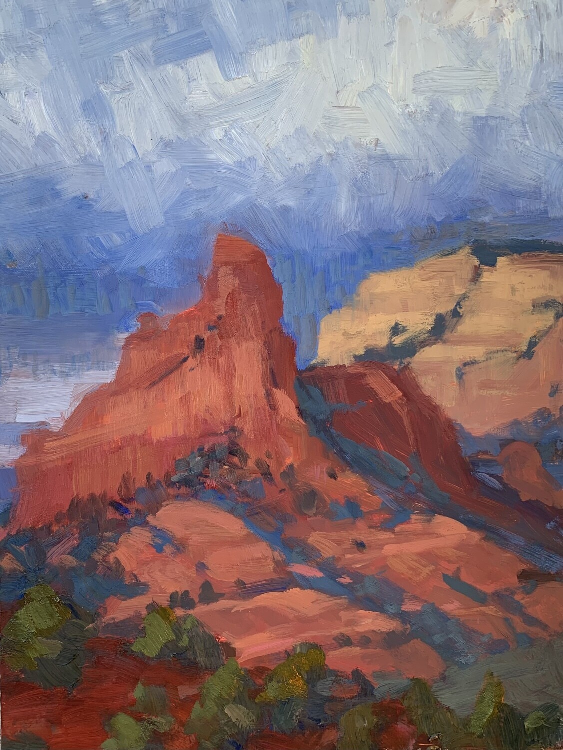 Original Oil Painting - Stormy Happy Jack - 9x12”