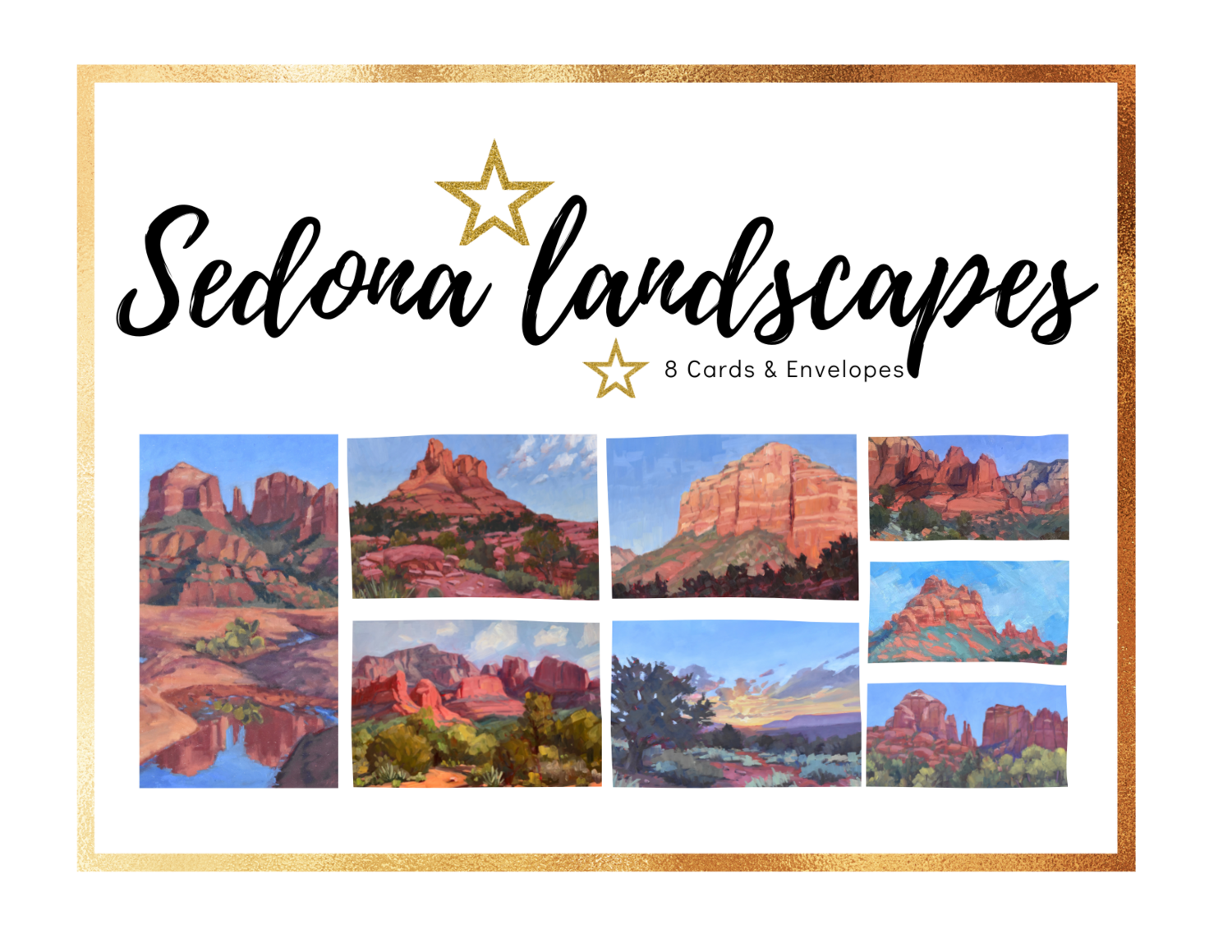 Greeting Cards - Pack of 8 with Envelopes - Sedona Landscapes