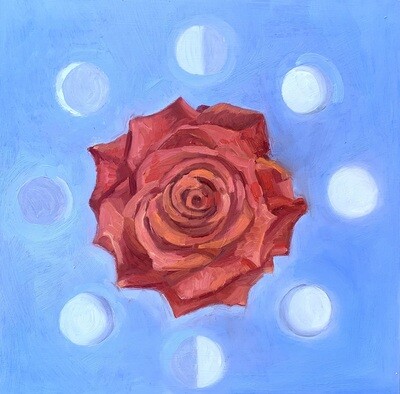 Moon Rose - 4x4” Fine Art Giclee Print - Sedona Painting