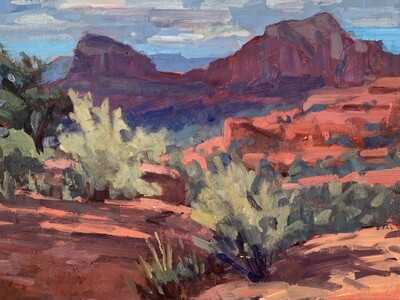 Original Oil Painting - Twin Buttes - 9x12