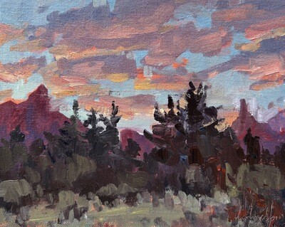 Original Oil Painting - Warm Summer Nights - 10x8”