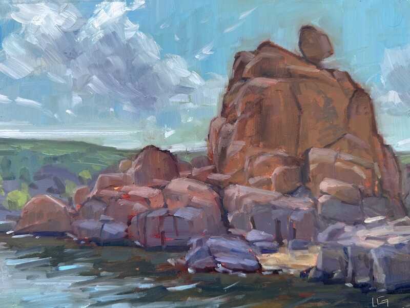 Original Oil Painting - Balancing Rock - 9x12"