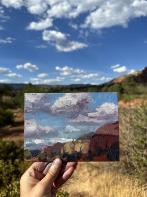 Original Oil Painting - Dry Creek Rd Cloud Study - 5x7”