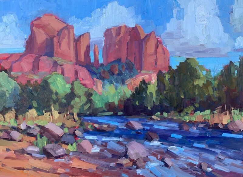 Original Oil Painting - Cathedral Crossing - 12x16" (unframed)