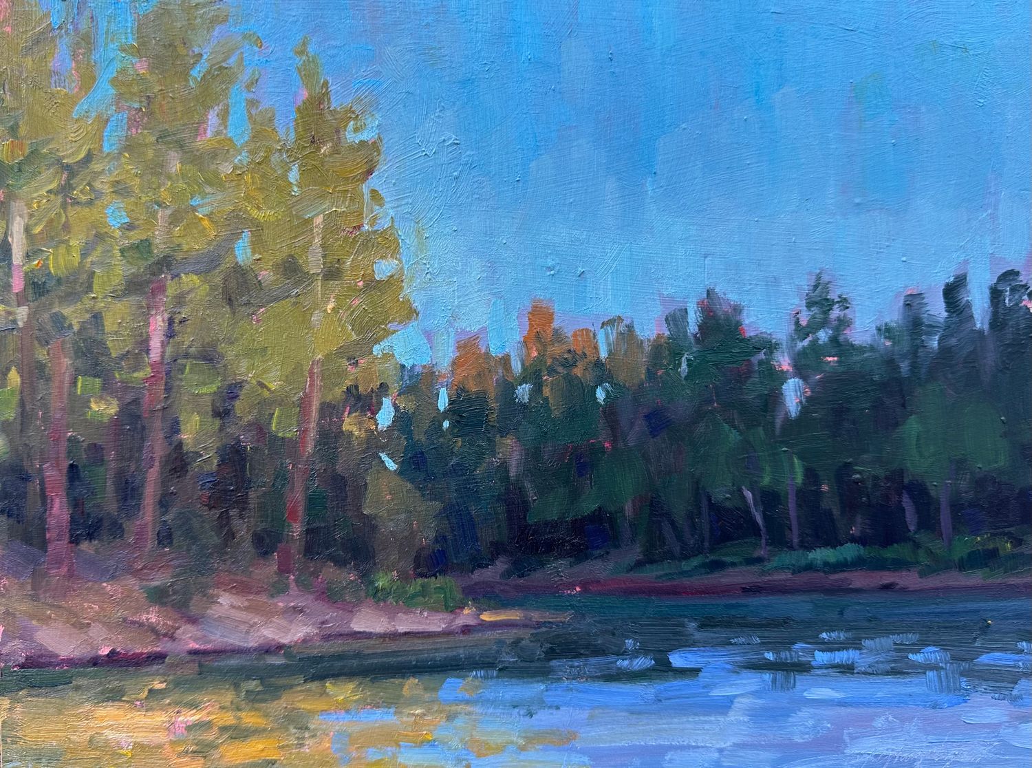 Goldwater Lake Evening - Original Oil Painting - 9x12” (unframed)