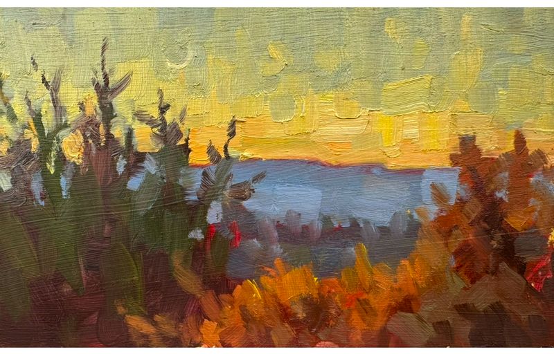 Stardust Sunset #3 - Original Oil Painting