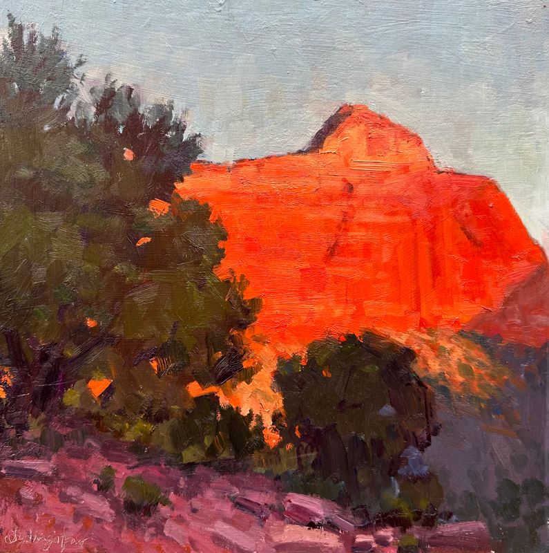 “Orange Butte” - Original Oil Painting