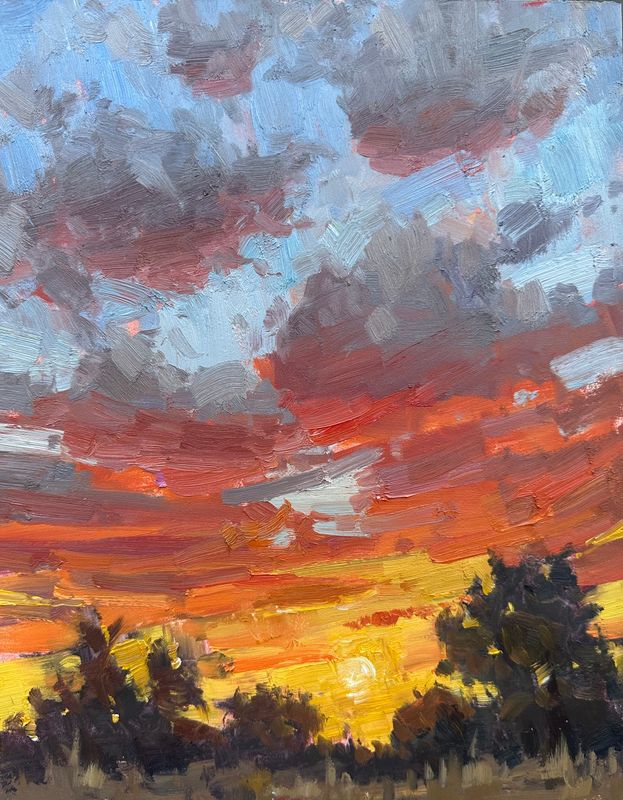 Sky Dance - Sunset Sedona Oil Painting - 14x11”