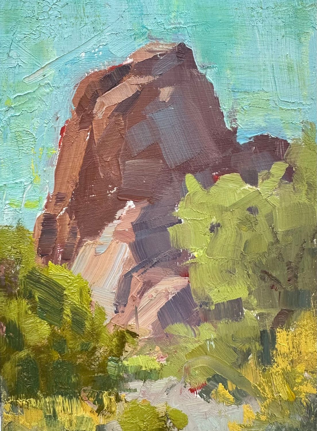Pheonix Oasis - Oil on Gessobord - Framed 7x5