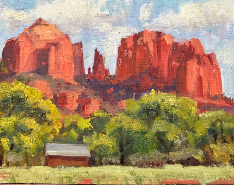 Crescent Moon Ranch - Original Oil Painting - 11x14” Unframed