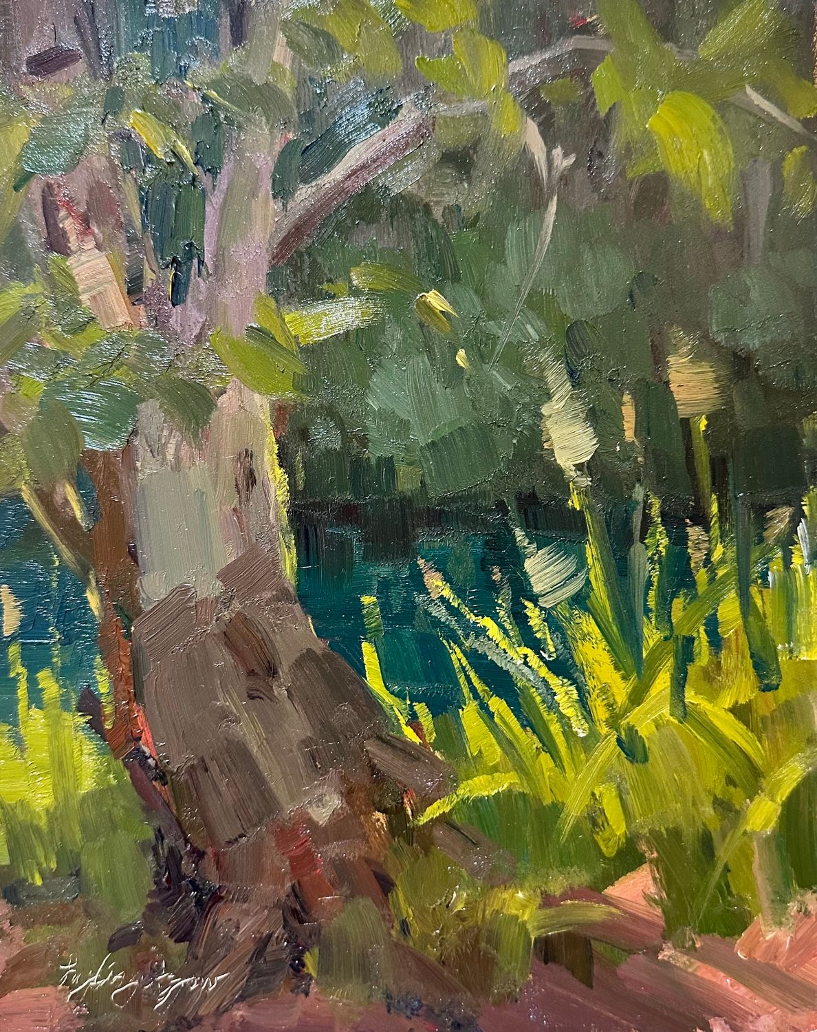 Therapy on the Rocks - Original Oil Painting - 10x8” Unframed