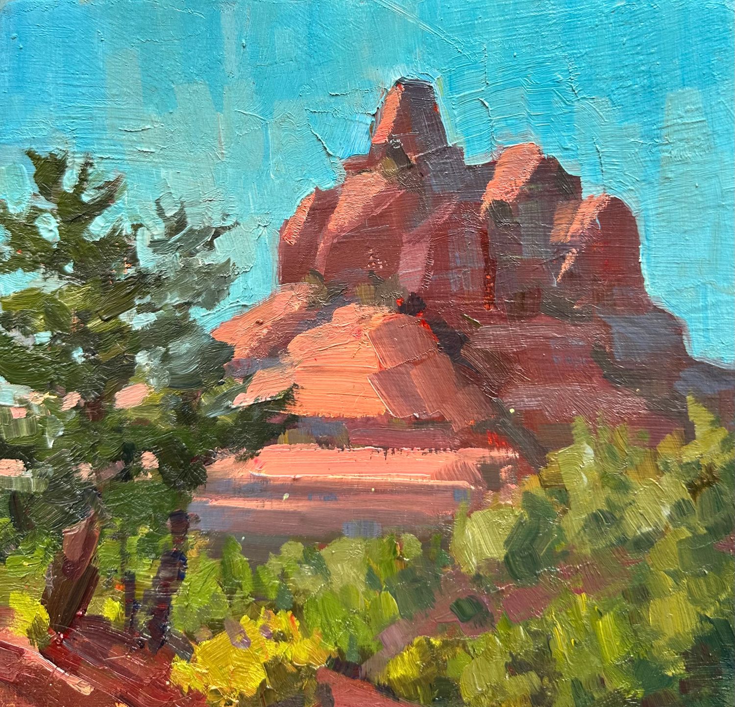 Bell Rock - Original Oil Painting - 8x8” - Unframed