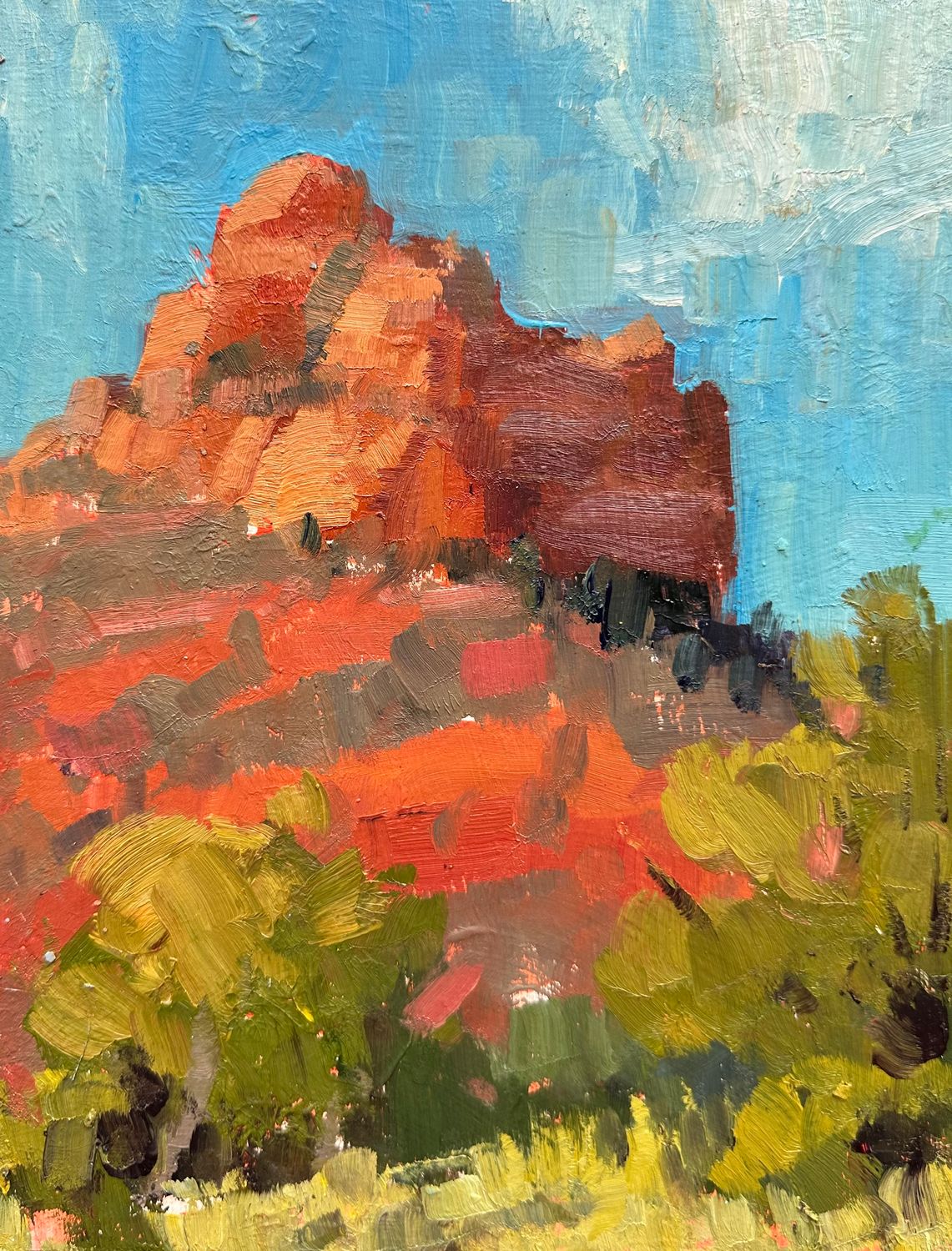 Schnebly Hill Rd - Original Oil Painting -10x8” - Unframed