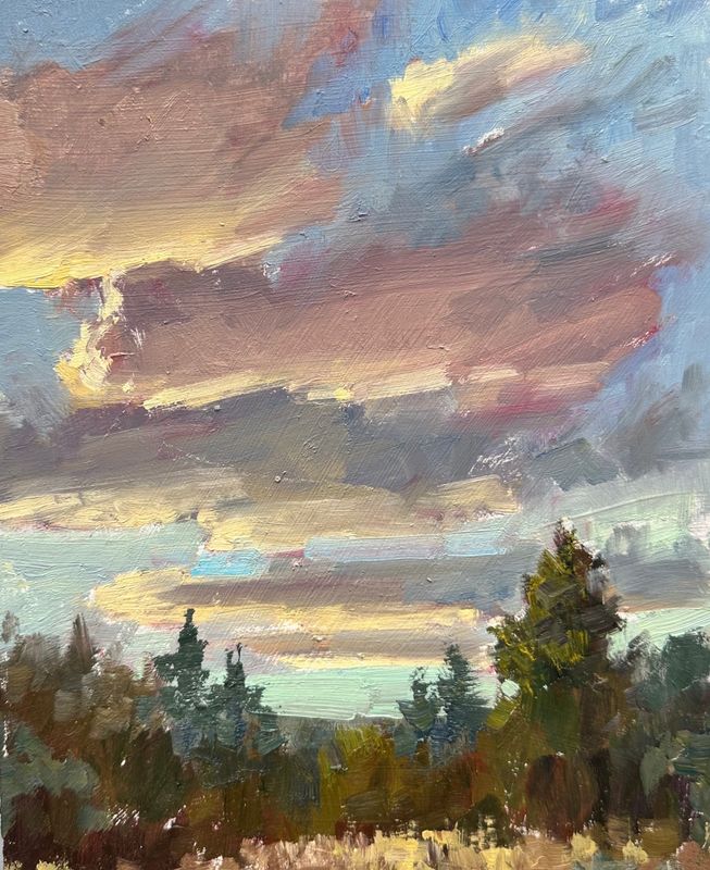 Watching Light Fade - Original Oil Painting - 10x8”