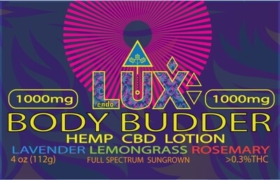Grindstone Highlands EndoLux Body Budder Hemp CBD Lotion 1000mg.