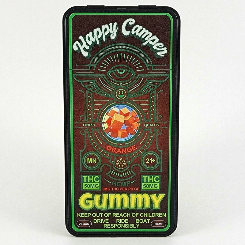 Orange Happy Camper Gummy 50mg THC