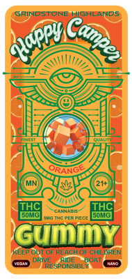Orange Happy Camper Gummy 50mg THC
