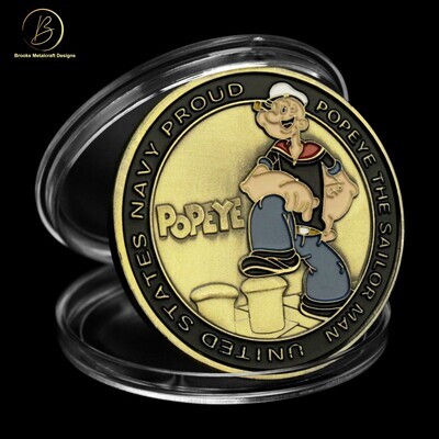 Navy Popeye The Sailor Man Challenge Coin