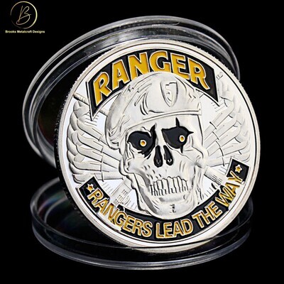 Army Rangers Lead the Way Silver Challenge Coin
