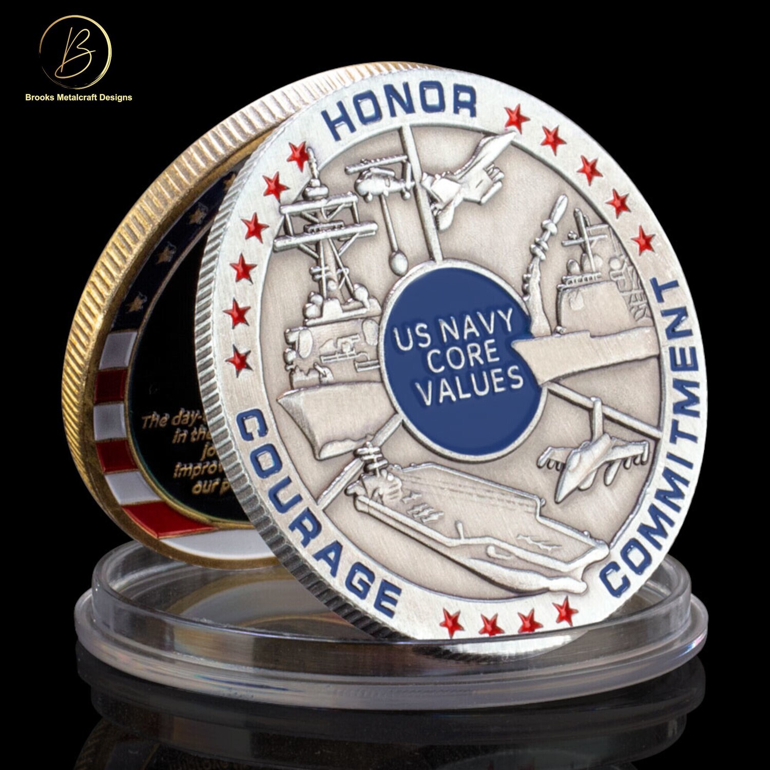 Navy Core Values Challenge Coin