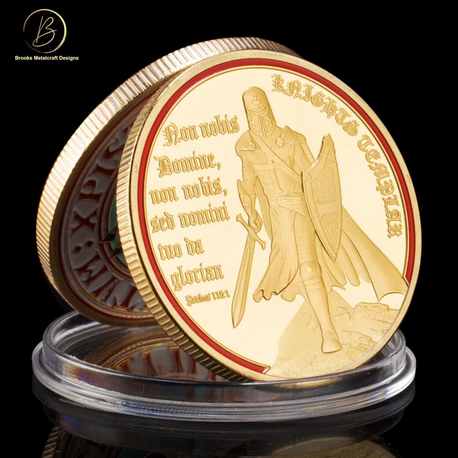 Knights Templar Latin Gold Challenge Coin