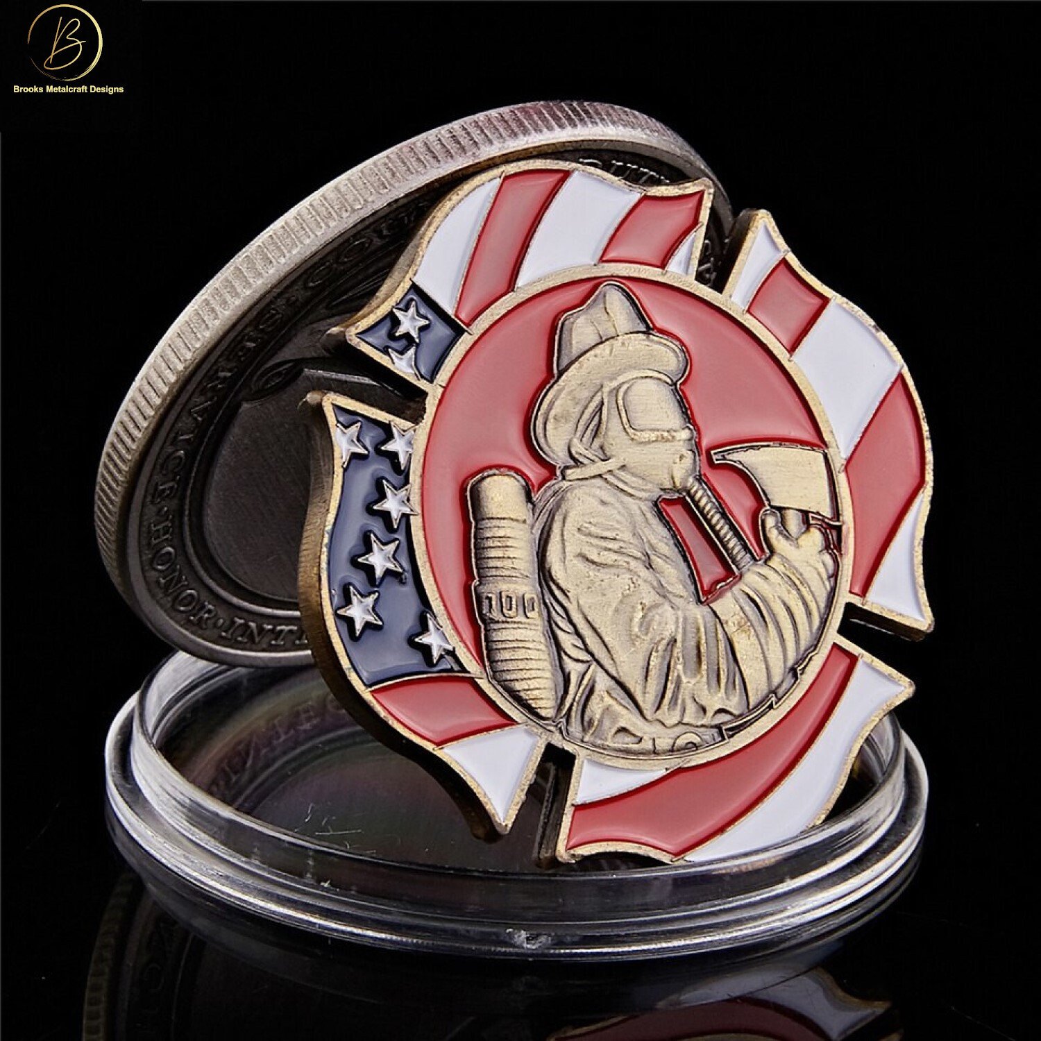 Firefighters Collectible Coin Fire Rescue Operation Fireman Challenge Coin
