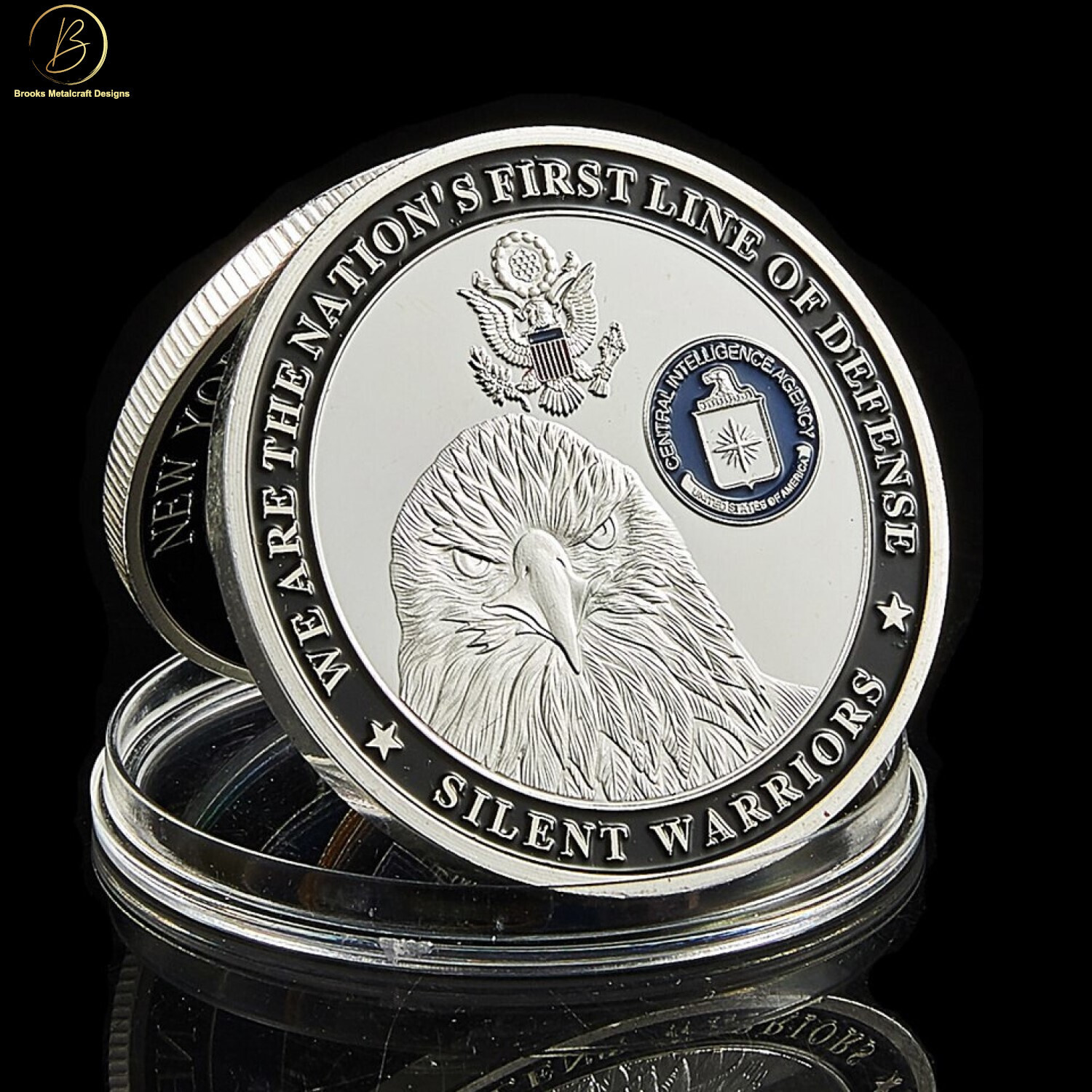 CIA We Are The Nation&#39;s First Line of Defense Silent Warriors Challenge Coin