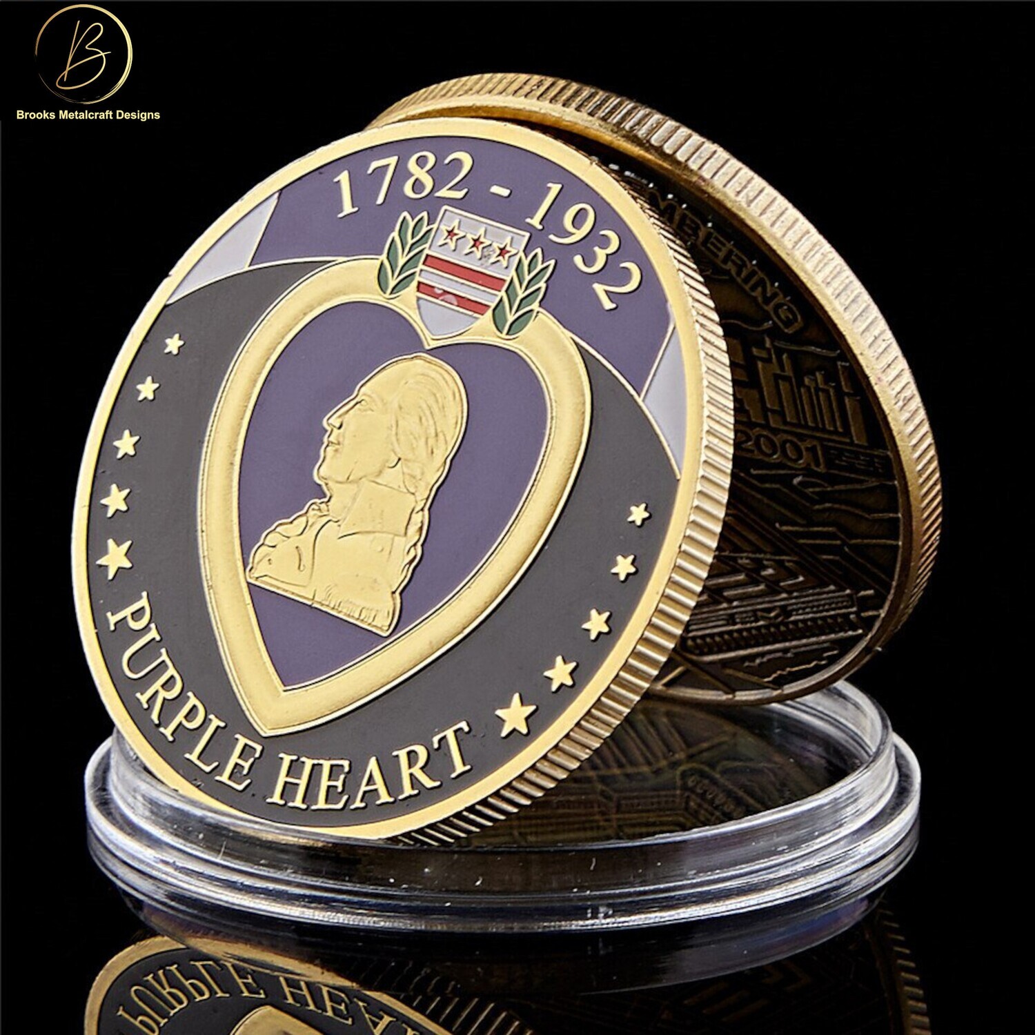 Engraved - 1782-1932 Purple Heart Challenge Coin