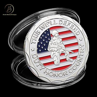Army Veteran This We Will Defend Proudly Served Challenge Coin
