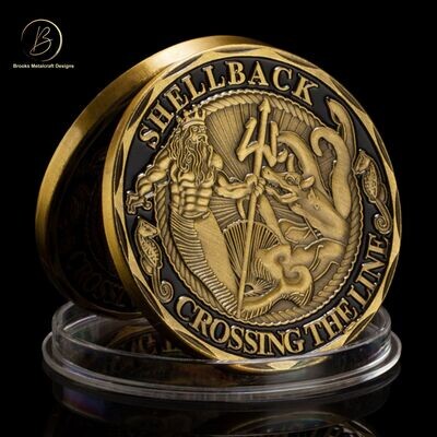 Navy Shellback Crossing the Line Sailor Commemorative Challenge Coin