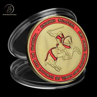 Knights Templar Crusader Cross Christ Soldiers Christian Challenge Coin