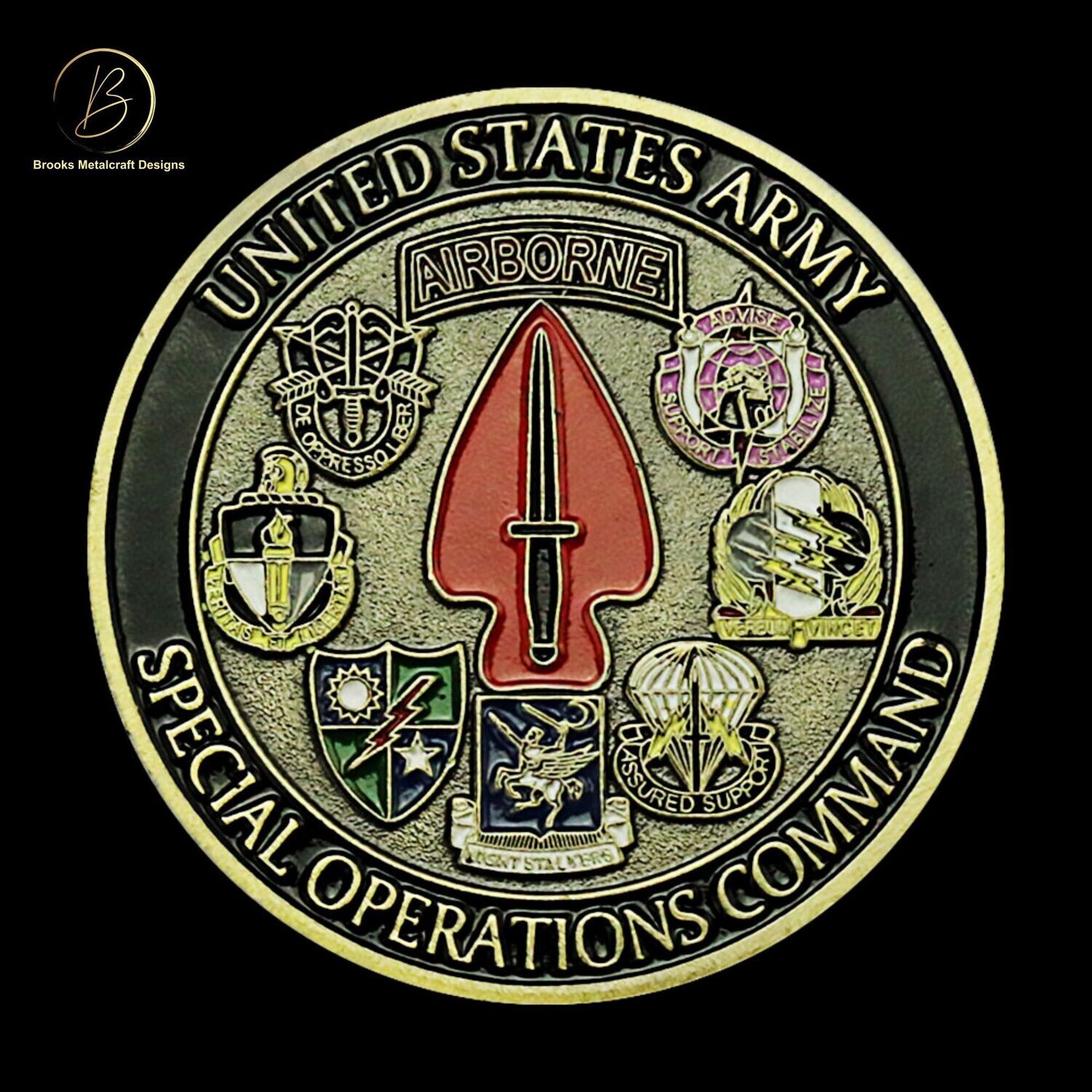 Army Special Operations Command Challenge Coin Sine Pari