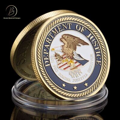 Department of Justice St Michael Challenge Coin