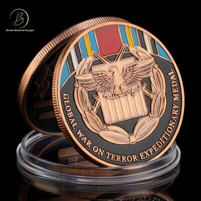 Global War On Terror Bronze Expeditionary Medal Challenge Coin