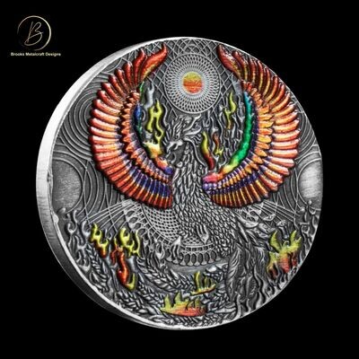 The Phoenix Color Plated Rebirth Coin