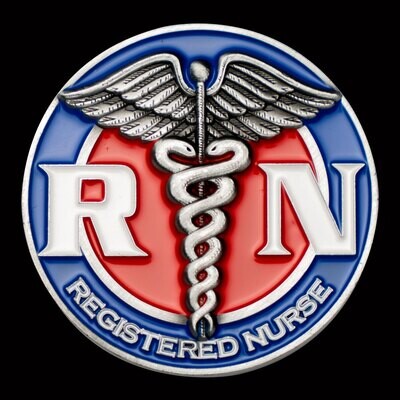 Registered Nurse RN Antique Silver Coin