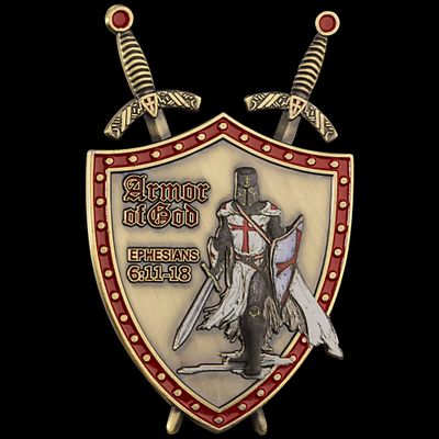 3D Knights Templar Collectable Armor of God Eph. 6:11-18 Christian Coin