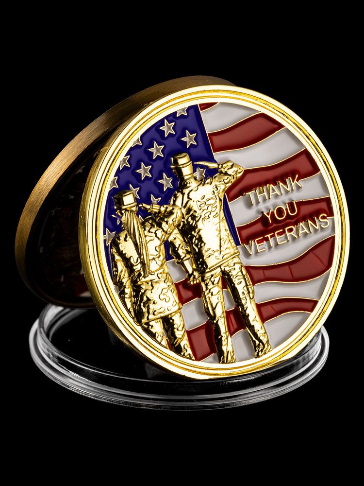 Thank You Veterans Gold Challenge Coin