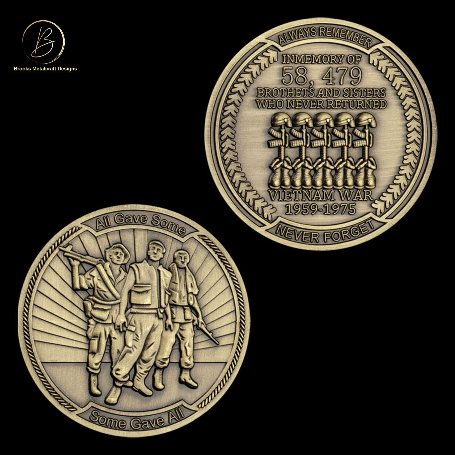 Vietnam Veteran Always Remember Challenge Coin