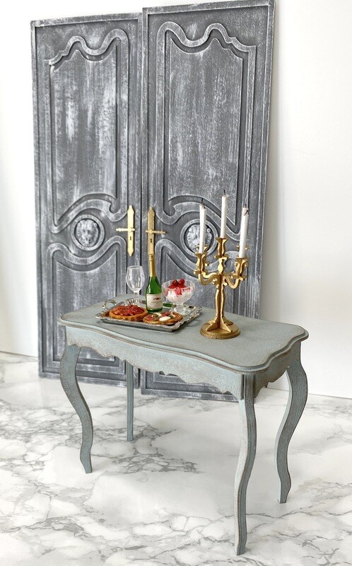 Baroque Double Doors (decorated inside + outside) with 2 lion heads – 1/6 scale – Custom Colors